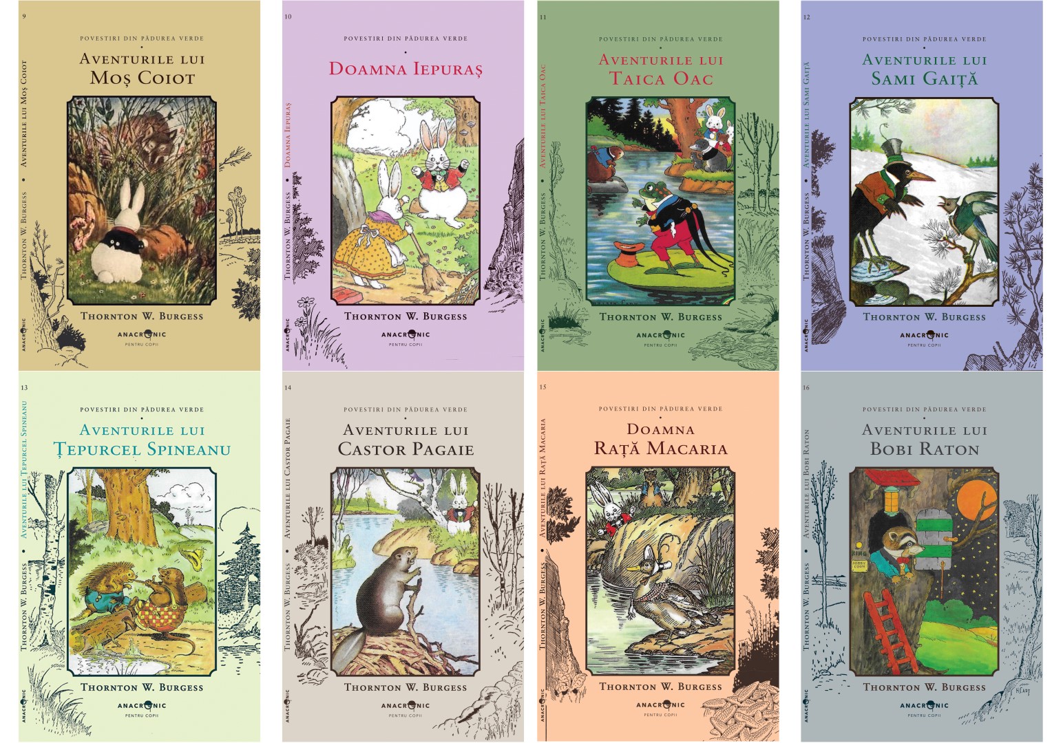 <font color="832e36"><b>BURGESS</b></font> Pachet <i>Povestiri din Pădurea Verde</i> seria 2 (vol. 9-16)